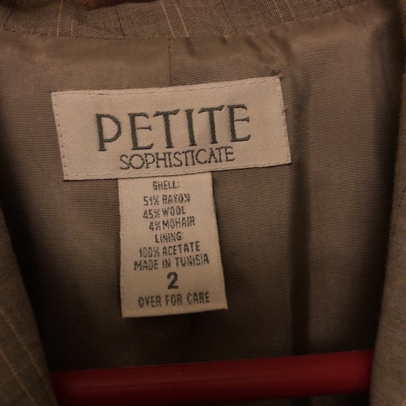 Taupe/grey/beige blazer with subtle plaid design - Picture 5 of 5